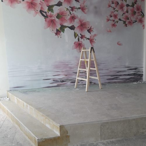 نقاشی ساختمان و کاغذ دیواری