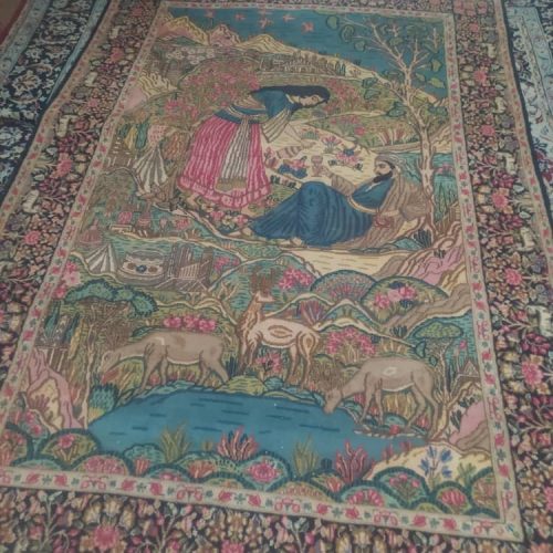 فرش دستباف لیلیو مجنون بافت کرمان