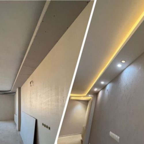 کناف کاری دیوار عایق صدا و حرارت،سقف کاذب