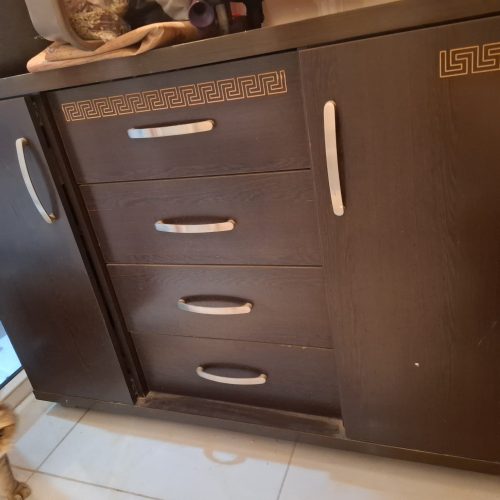 تخت خواب تک جا کفشی و کنسول نفره