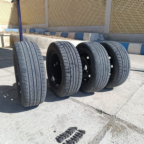 فروش 4حلقه لاستیک خارجی جیرود 205سایز 14 وچهارعدد رینگ ساده 405سایز  14