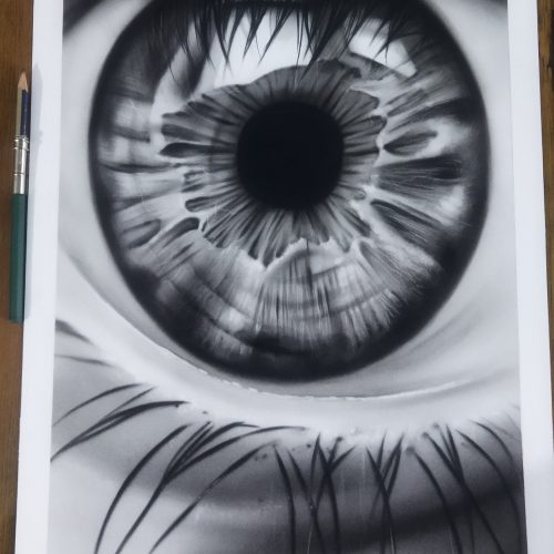 طراحی سیاه قلم (چشم)