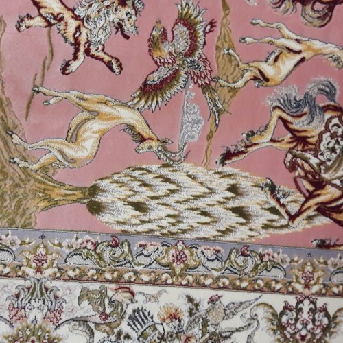 فرش ماشینی طرح شکارگاه- آکبند