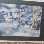 تابلو ترافارد همراه با قاب تازه کشیدم