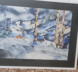 تابلو ترافارد همراه با قاب تازه کشیدم