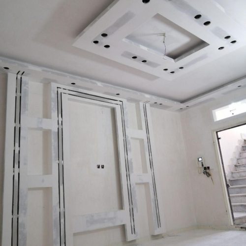 نقاشی ساختمان بتونه کافه