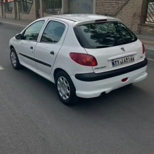 پژو 206 سفید مدل 90