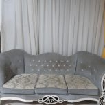 کاناپه سه نفره طوسی سالم