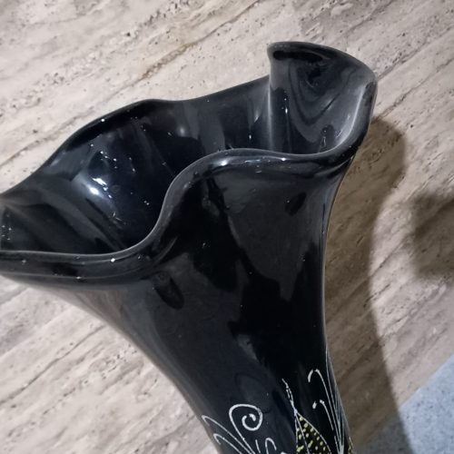 گلدان شیشه ای مشکی