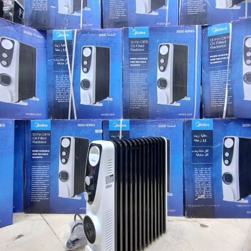 شوفاژ برقی 13 پر فن دار چرخ دار با گارانتی مدیا