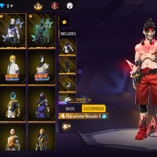 اکانت فری فایر لول 67