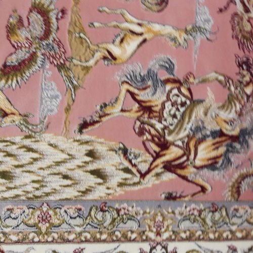 فرش ماشینی طرح شکارگاه- آکبند