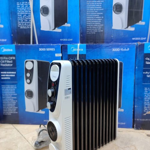 شوفاژ برقی 13 پر فن دار چرخ دار با گارانتی مدیا