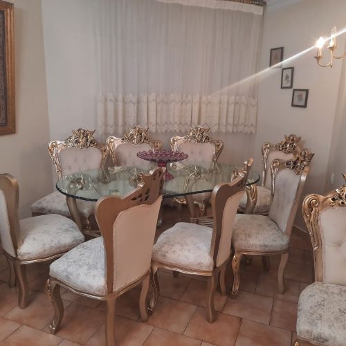 مبلمان استیل با ناهار خوری