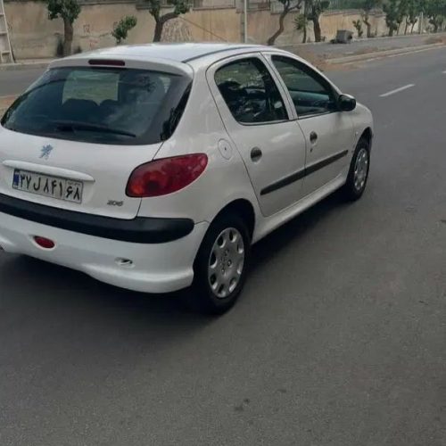 پژو 206 سفید مدل 90