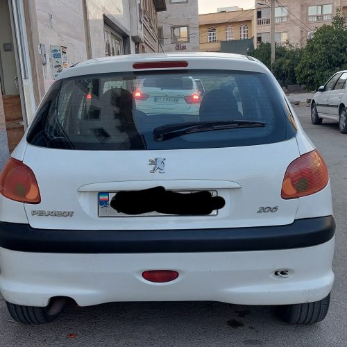 پژو 206 تیپ 5 مدل 92 سفید
