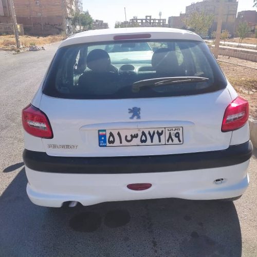 پژو 206 سفید مدل 86