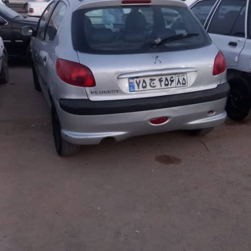 پژو 206 نقره ای مدل 1385