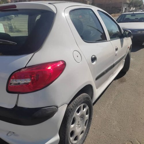 پژو 206 سفید مدل 86