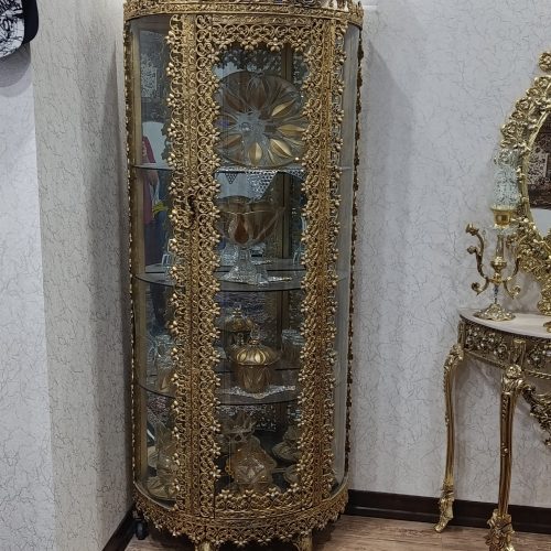 بوفه آلمینیوم و آیینه شمعدان