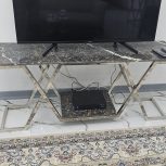 میز تلویزیون استیل  باسنگ طبیعی
