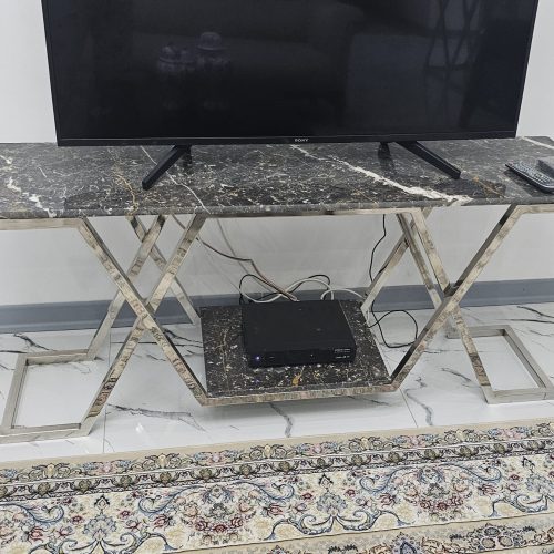 میز تلویزیون استیل  باسنگ طبیعی