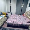 تختخواب دو نفره 180 با تشک رویال چوب راش